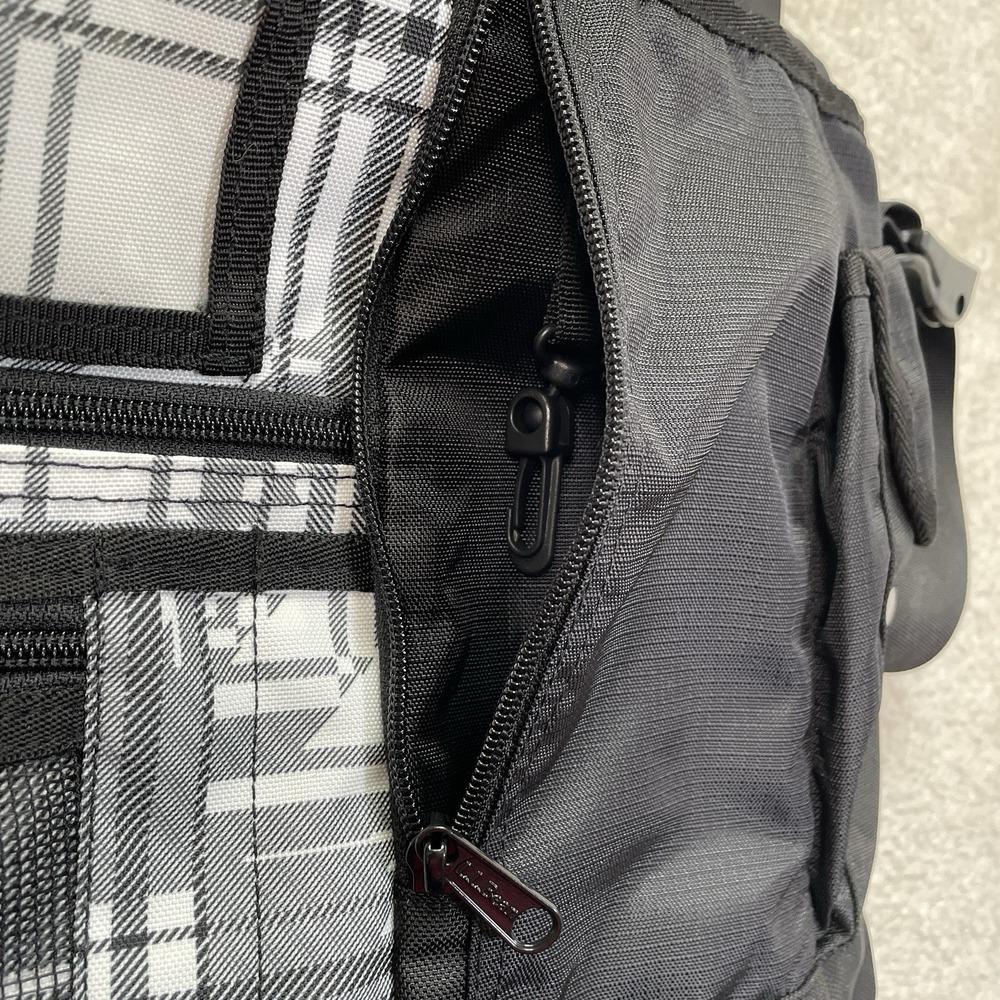 L.L. BEAN Messenger Bag Shoulder Medium Strap Push Lock Logo Black Print - Picture 5 of 10